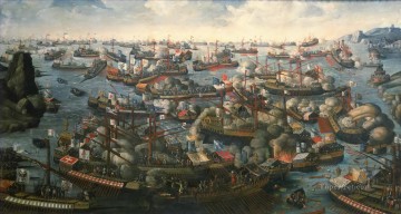 Landscapes Painting - battle of lepanto 1571